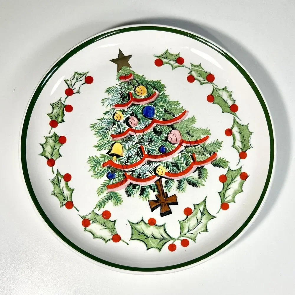Vintage 1950's Geo Z.‎ Lefton Christmas Tree Plate 8